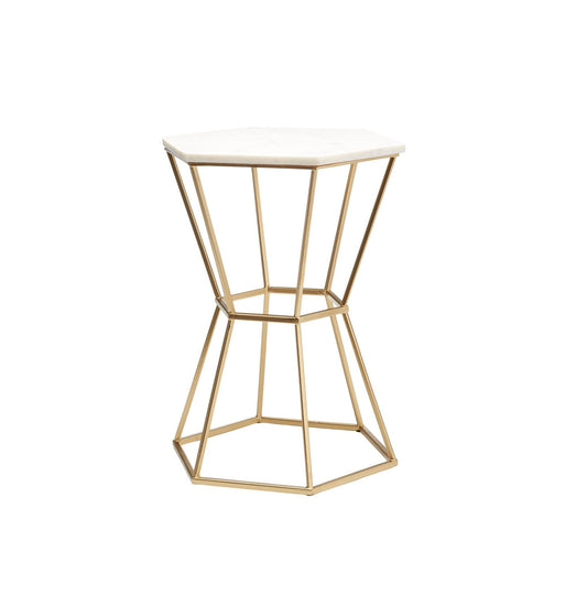 Marble Table with Gold Base