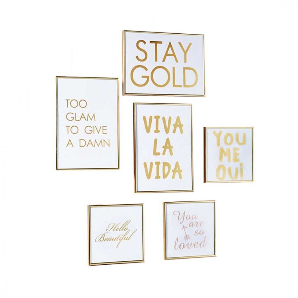 Gold frame set of 6pcs