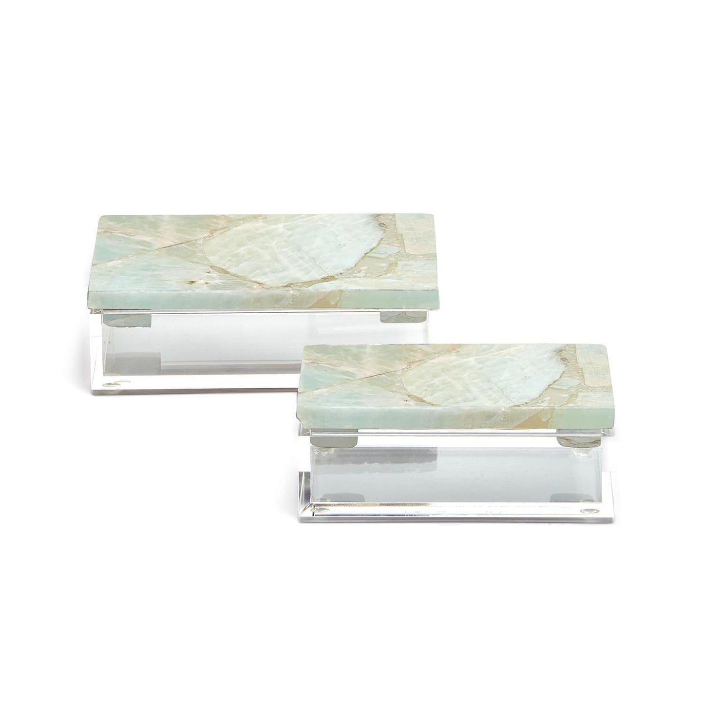 Set of 2 Amazonite Boxes