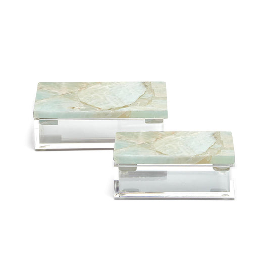 Set of 2 Amazonite Boxes