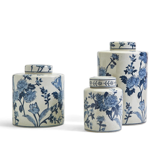 Set of 3 Japanese Blossom jars