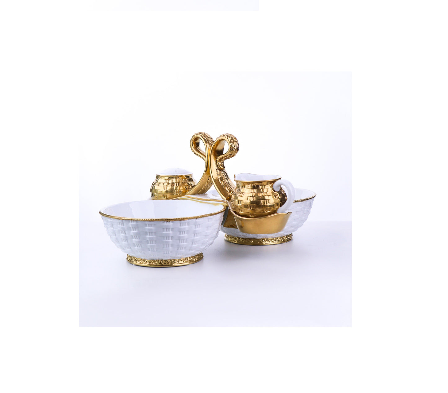 Porcelain Bowl With Salt & Pepper