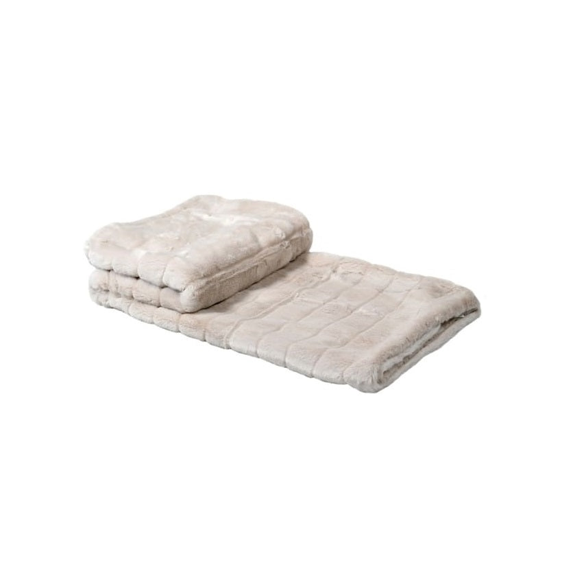 Oyster striped throw