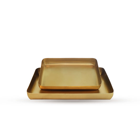 Set of 2 rectangle trays