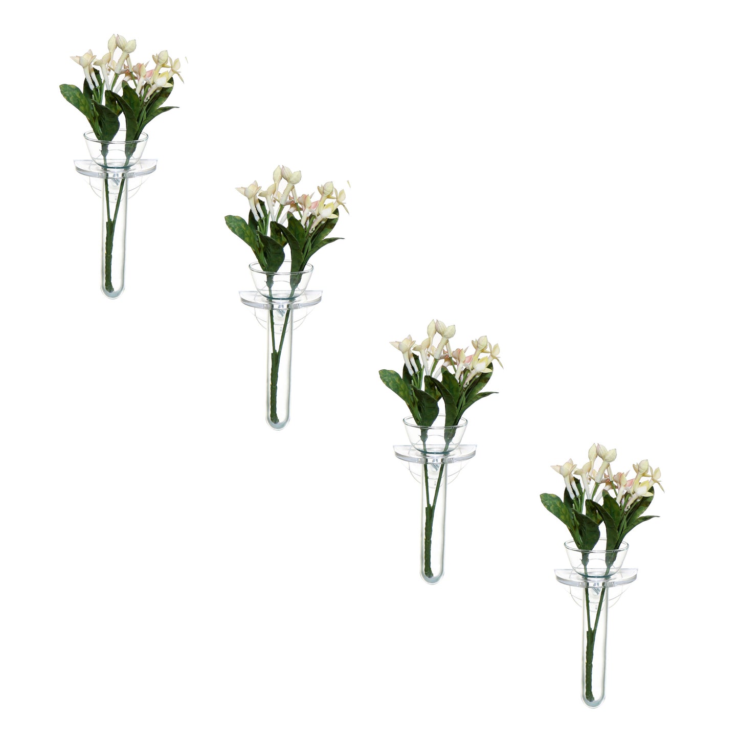 Set of 4 wall flower vase