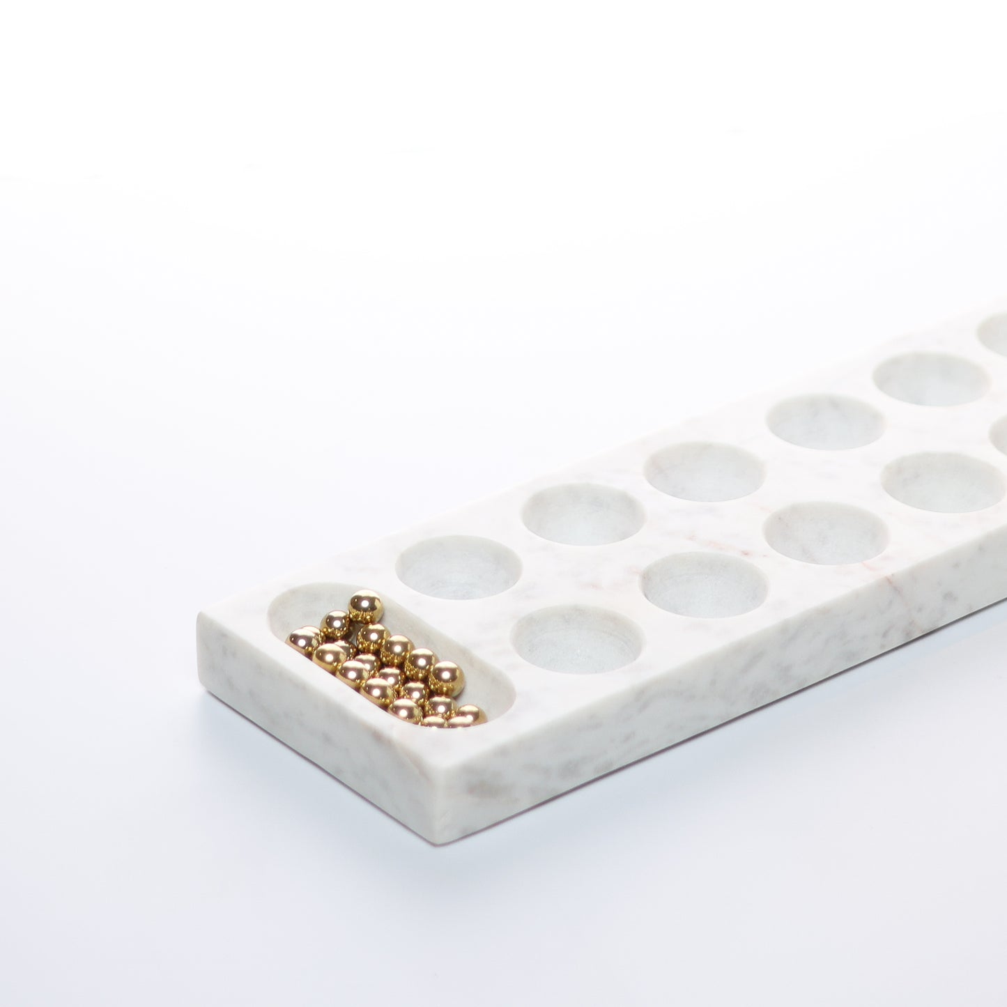 Mancala Game with 48 Metal Game Pieces
