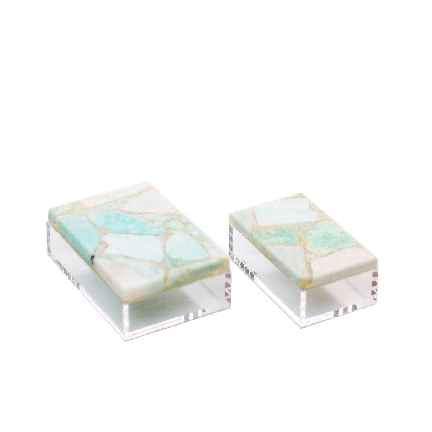 Set of 2 Amazonite Boxes