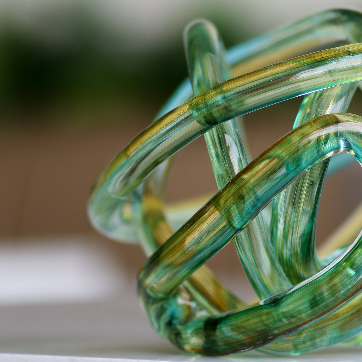 Green and yellow knot Ornament
