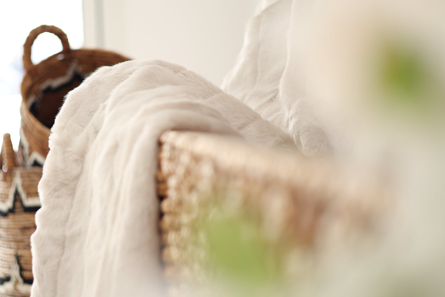 Oyster striped throw