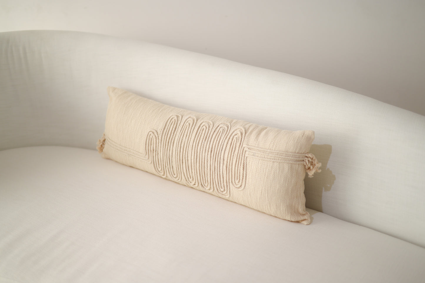 Hand embroidered cotton cushion cover