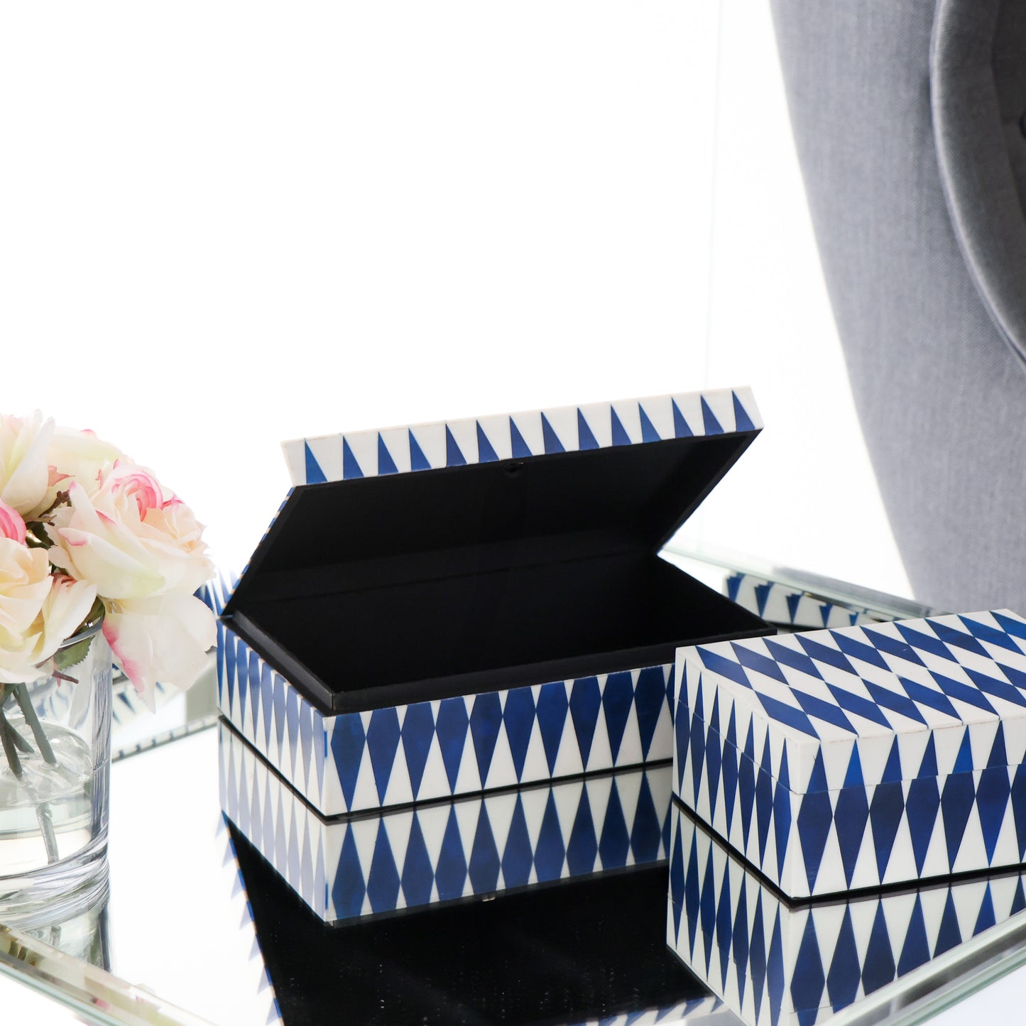 Set of 2 covered box