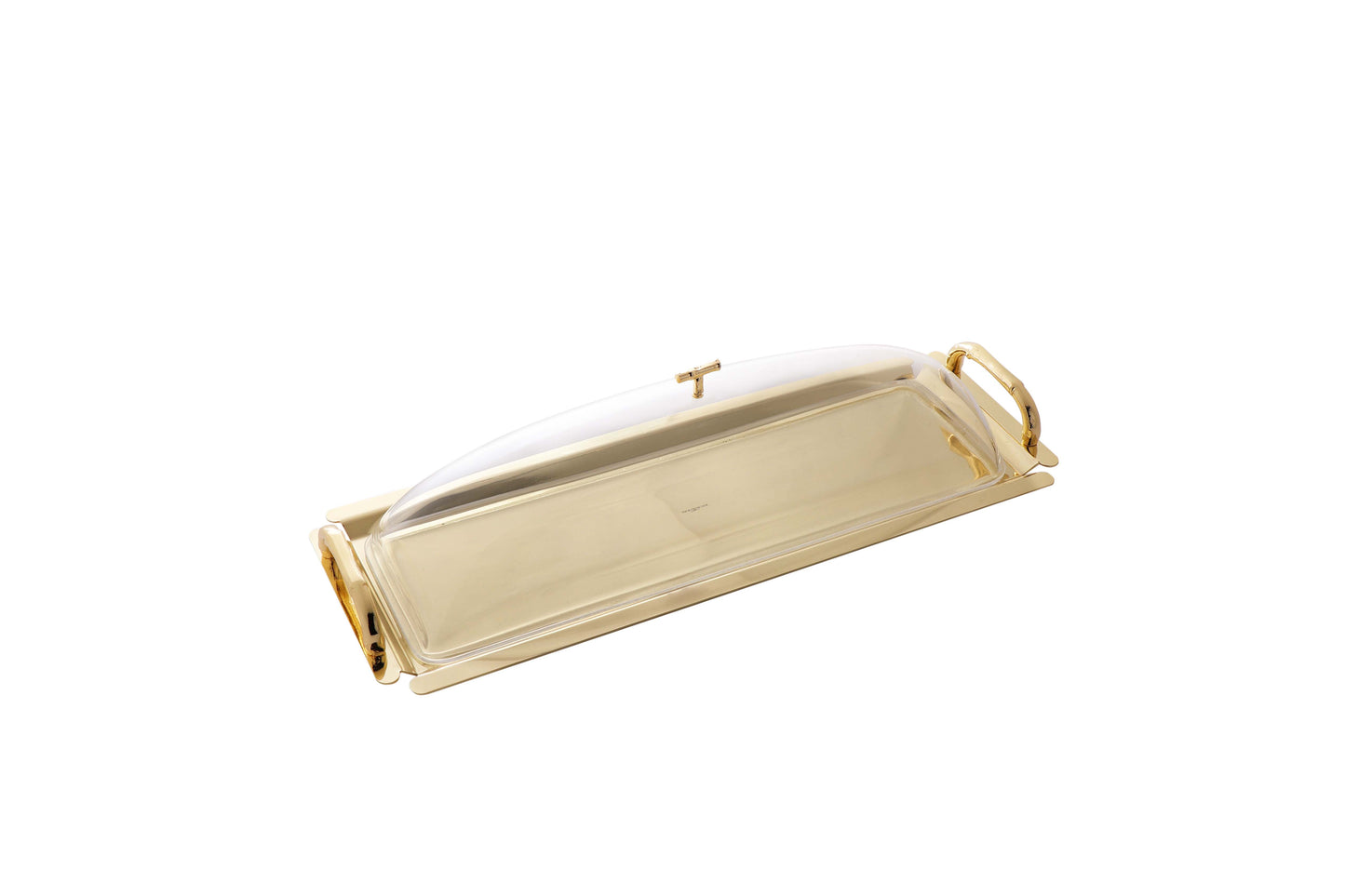 Rectangular tray with cover