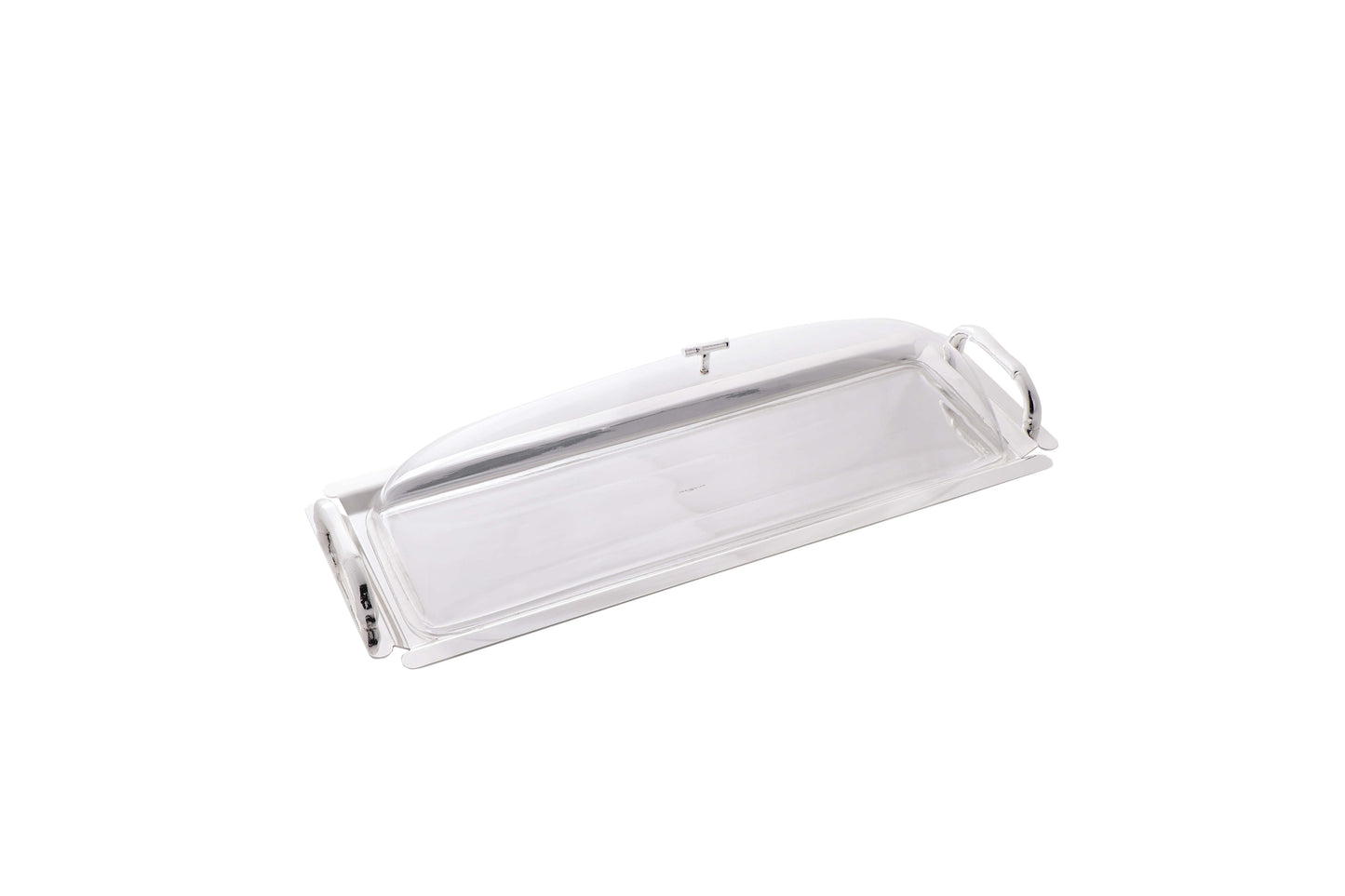 Rectangular tray with cover