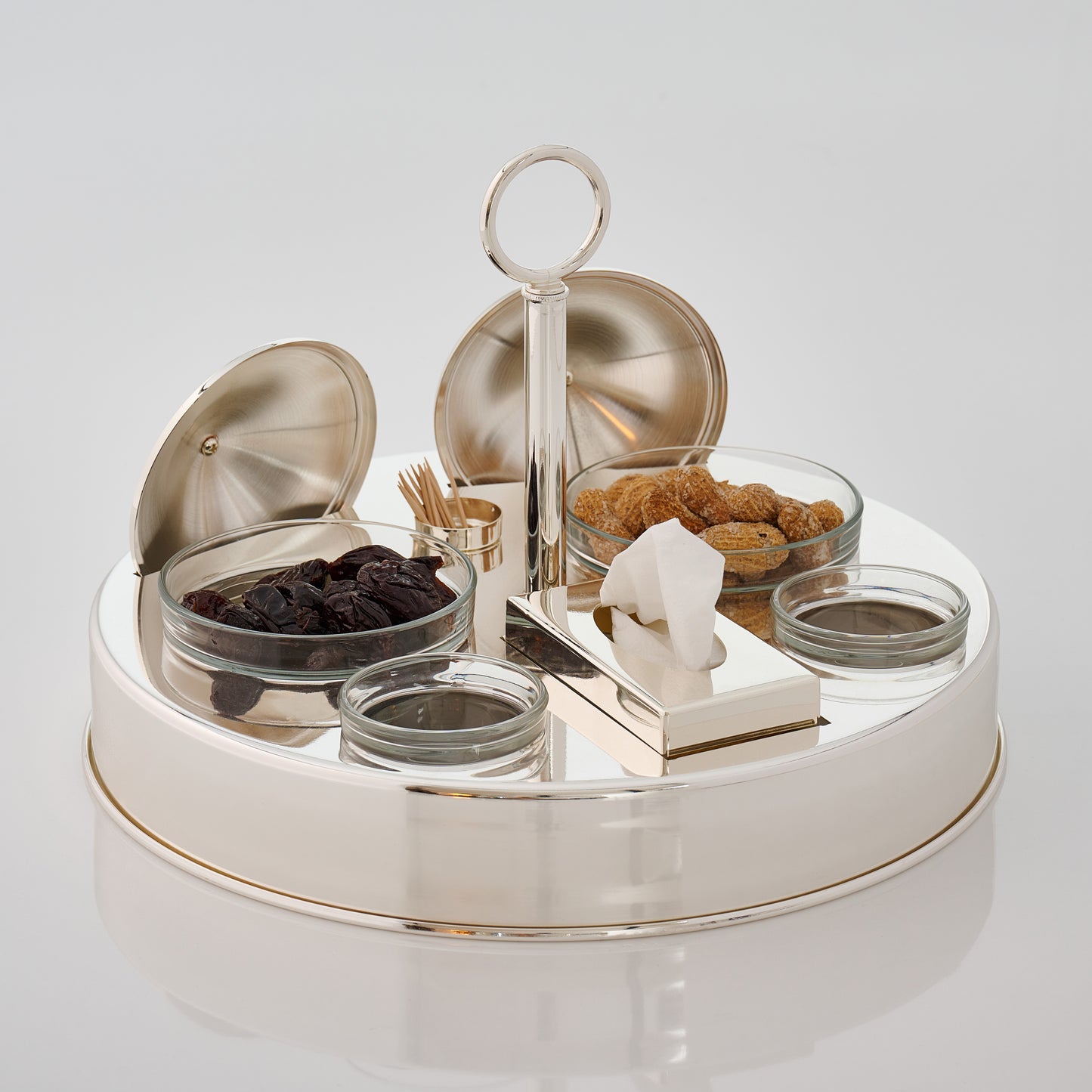 Round date tray stand