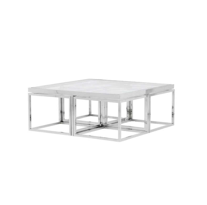 Set of 5 Glass coffee tables