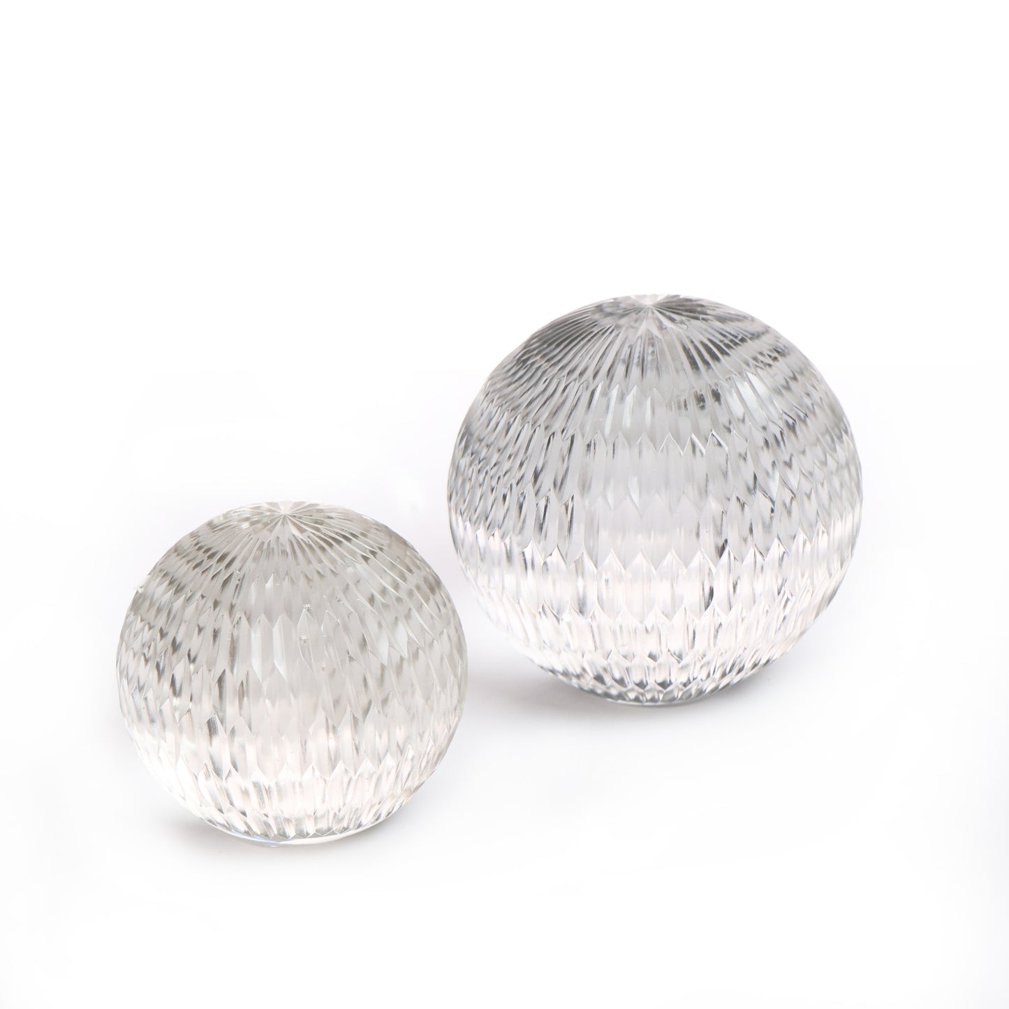 Set of 2 elegant round crystals