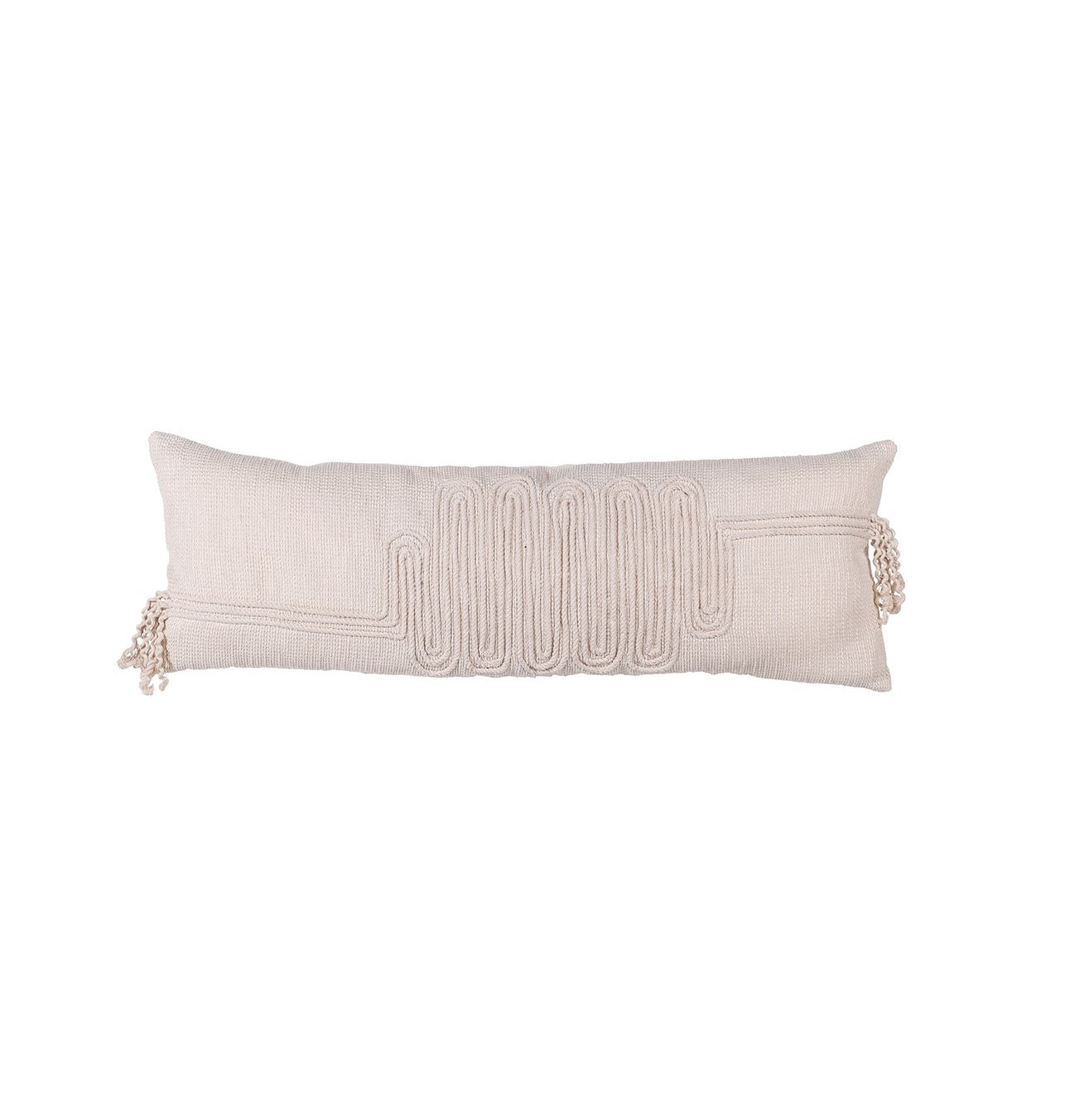 Hand embroidered cotton cushion cover