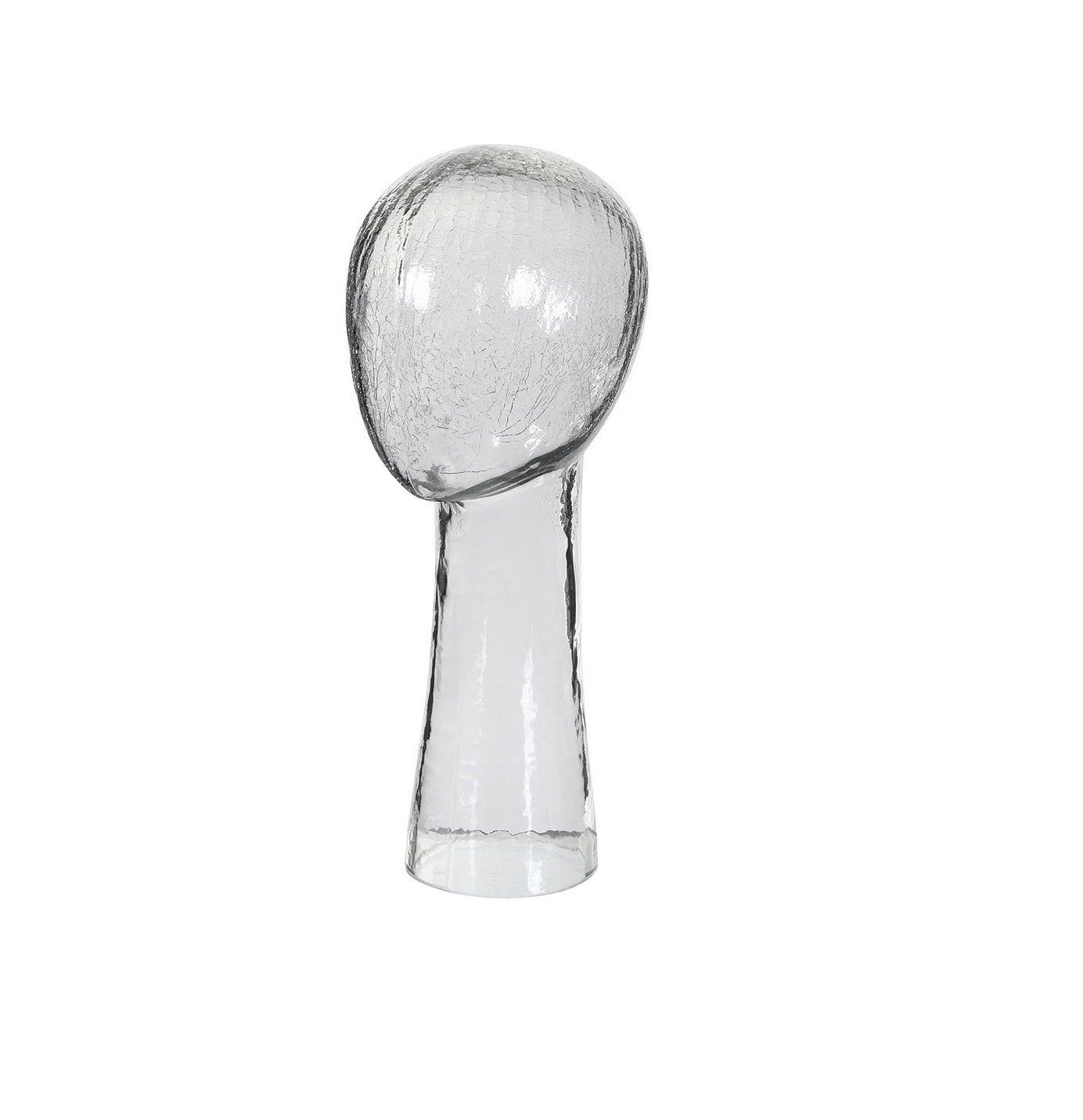 Small clear glass head