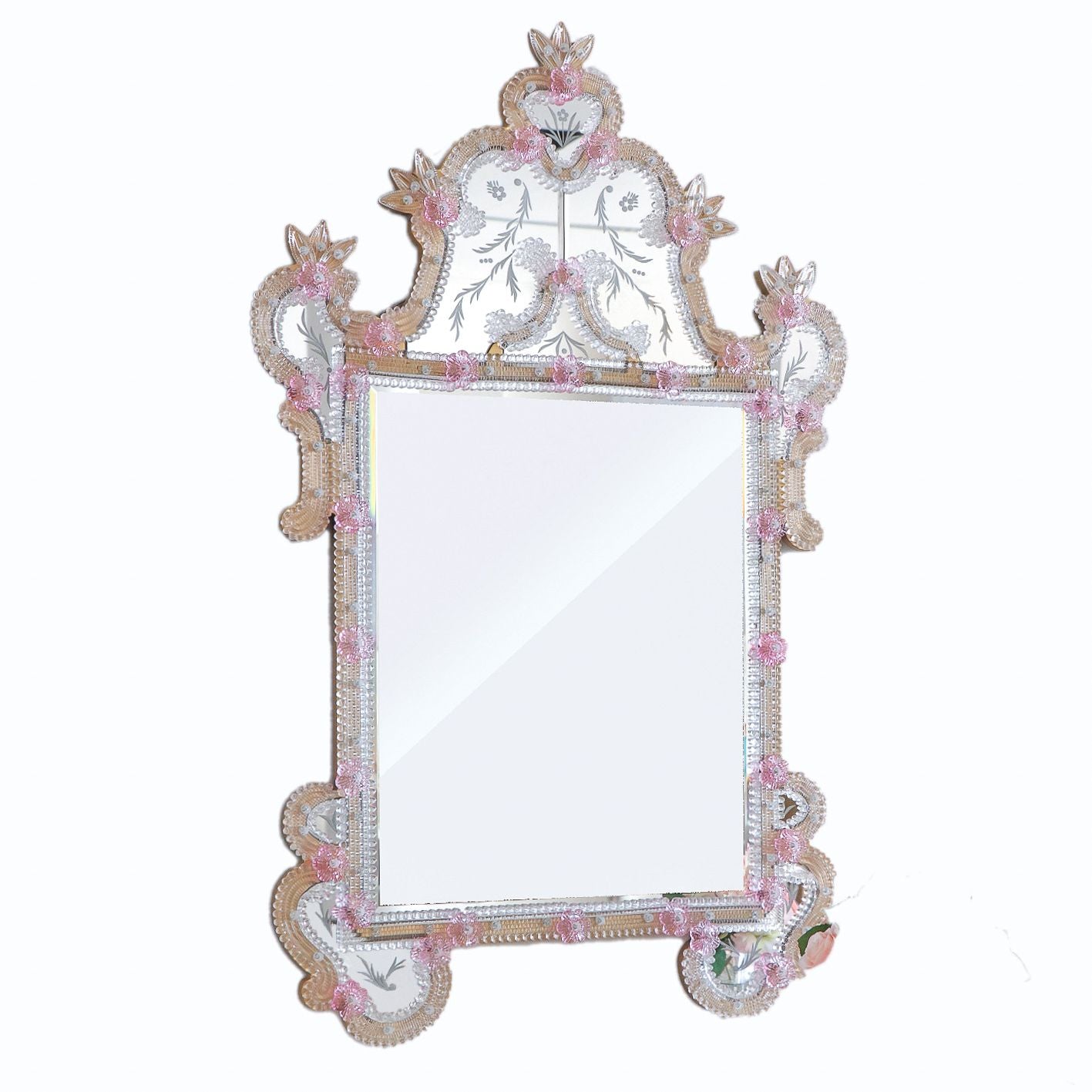 Pink Murano Mirror