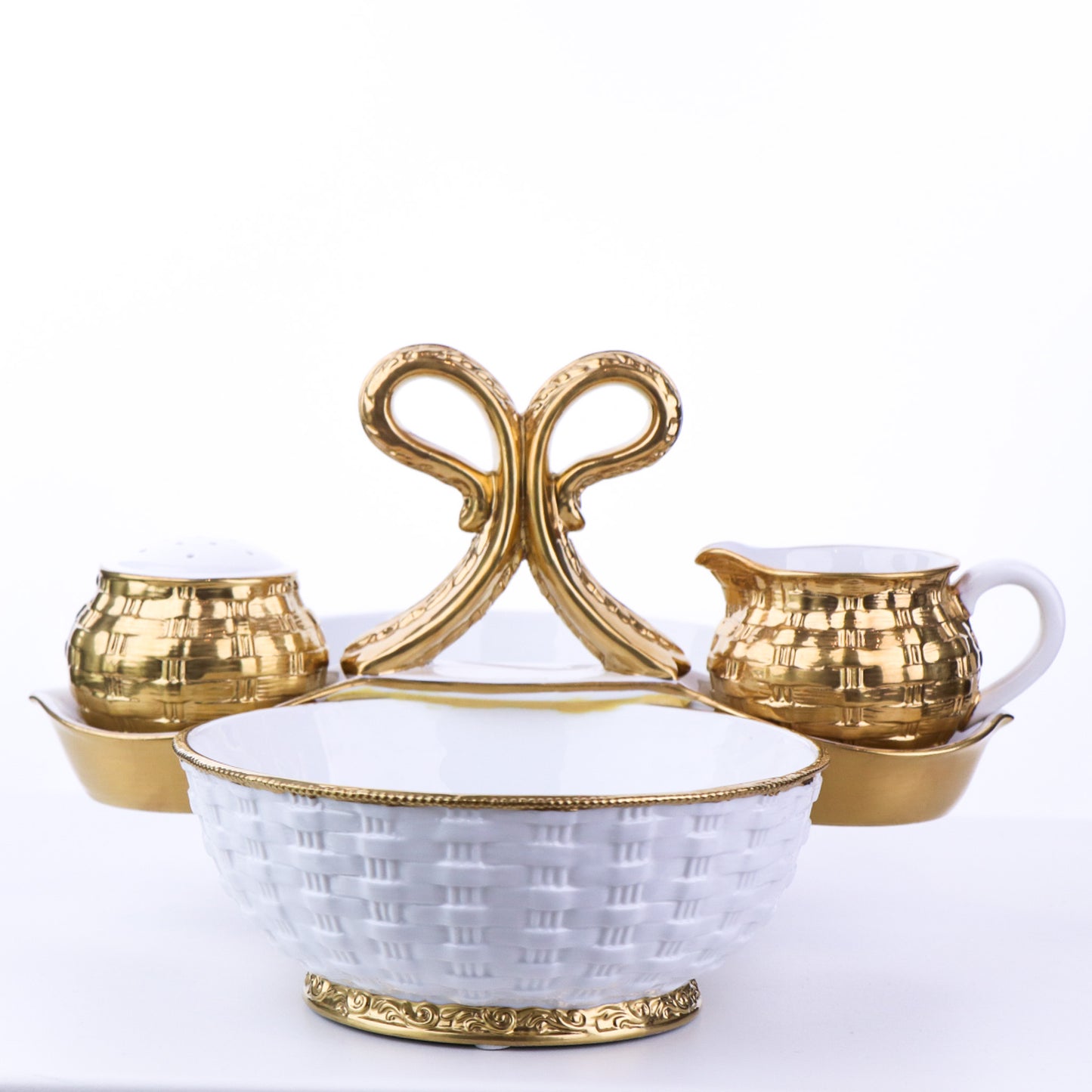 Porcelain Bowl With Salt & Pepper