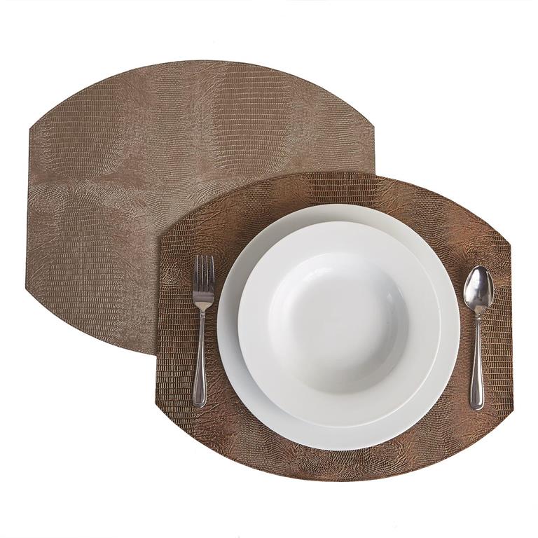 Set of 4 Lizard Leather Placemats
