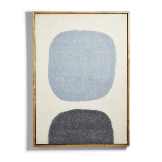 Blue Circles Woolen Felt Abstract Wall Art