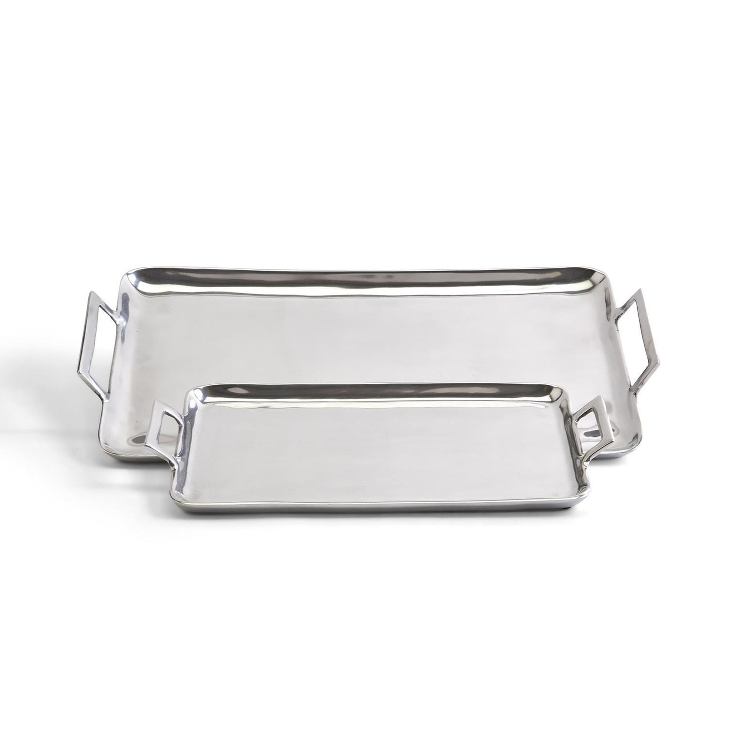 Set of 2 Silver Tray