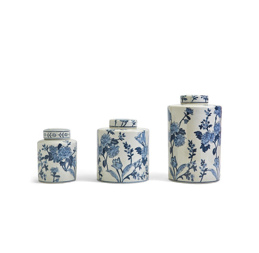 Set of 3 Japanese Blossom jars