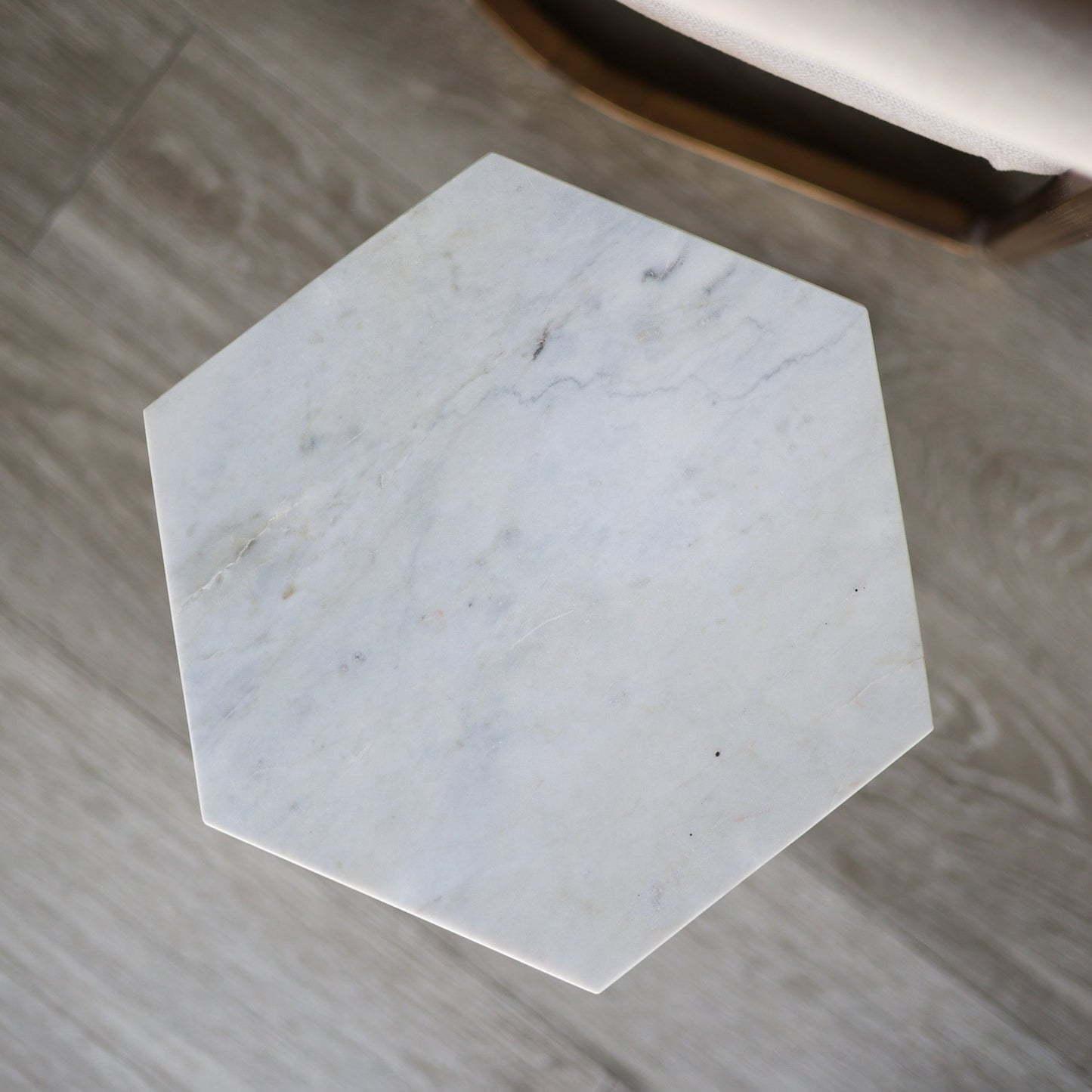 Marble Table with Gold Base