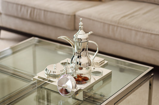 coffee and date tray