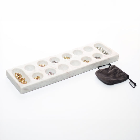 Mancala Game with 48 Metal Game Pieces