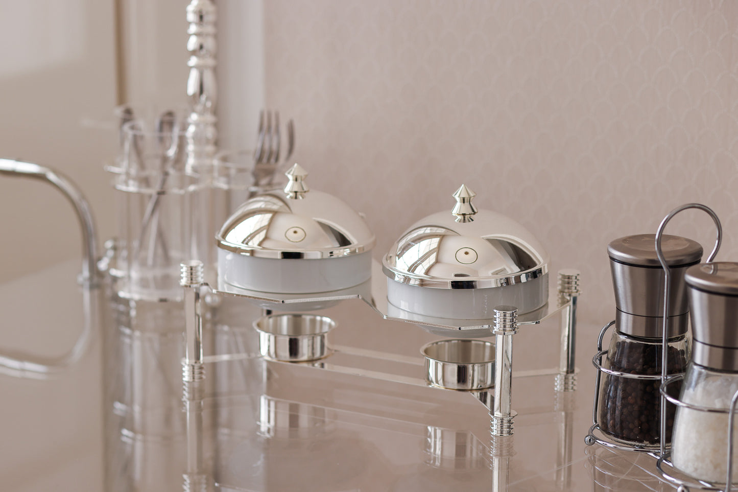 Metal stand hexagon shape