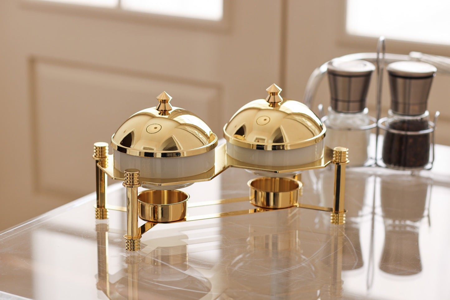 Metal stand hexagon shape