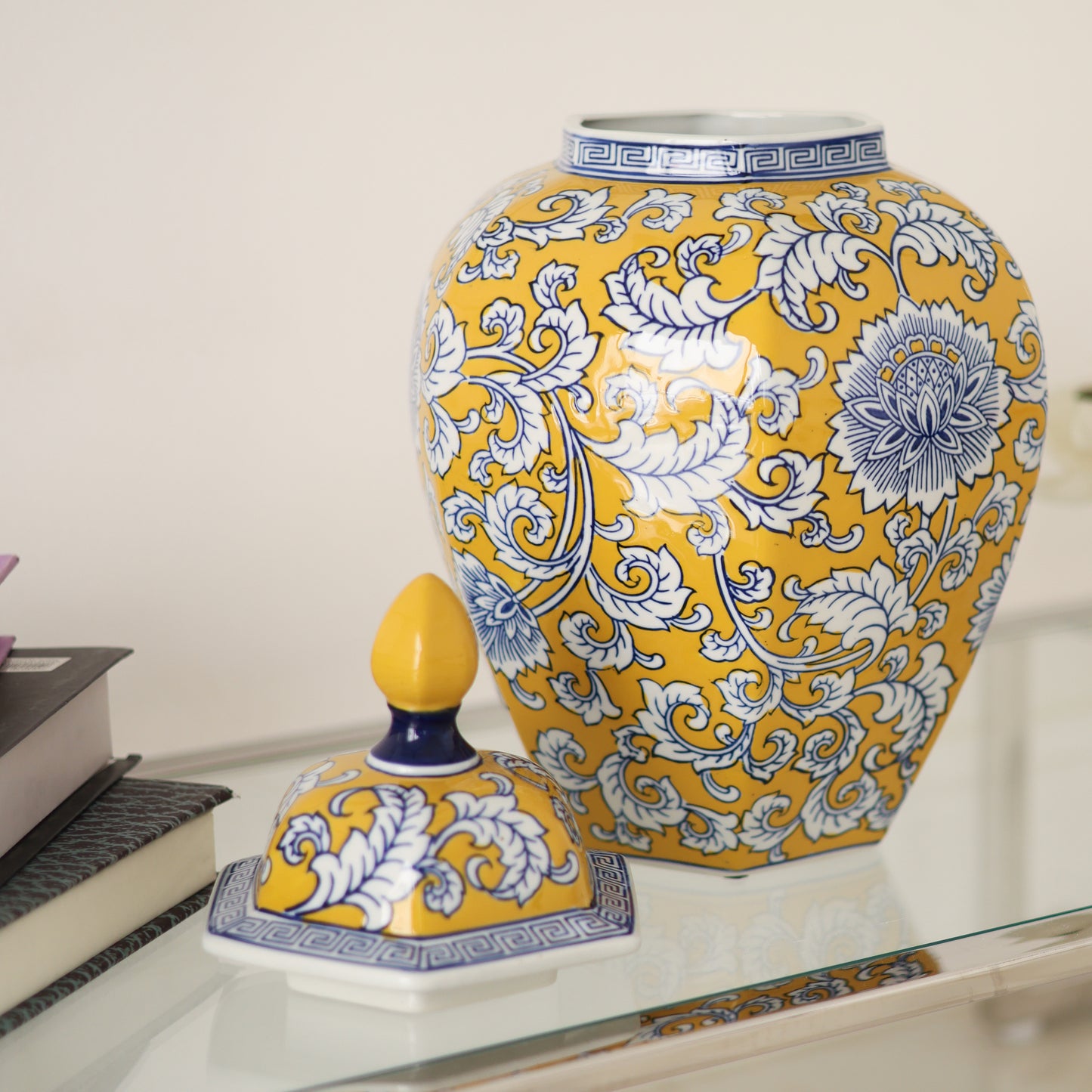 Large ravello mustard vase