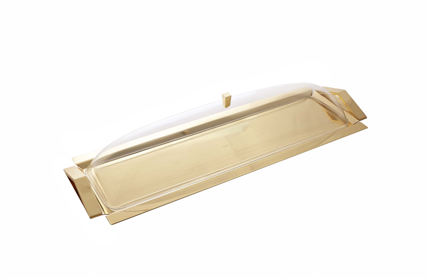 Rectangular tray with cover