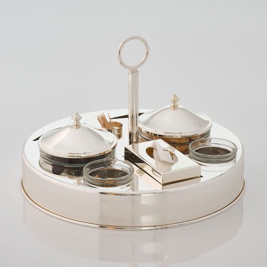Round date tray stand