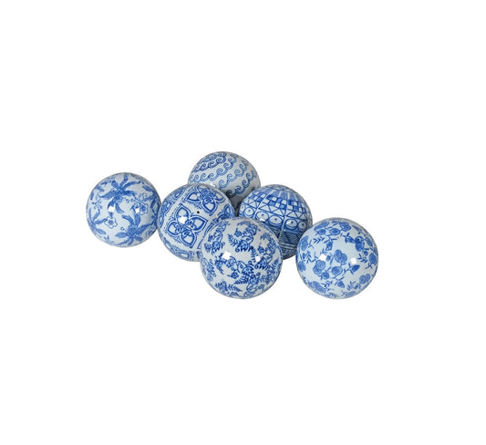 S/6 Blue &white balls