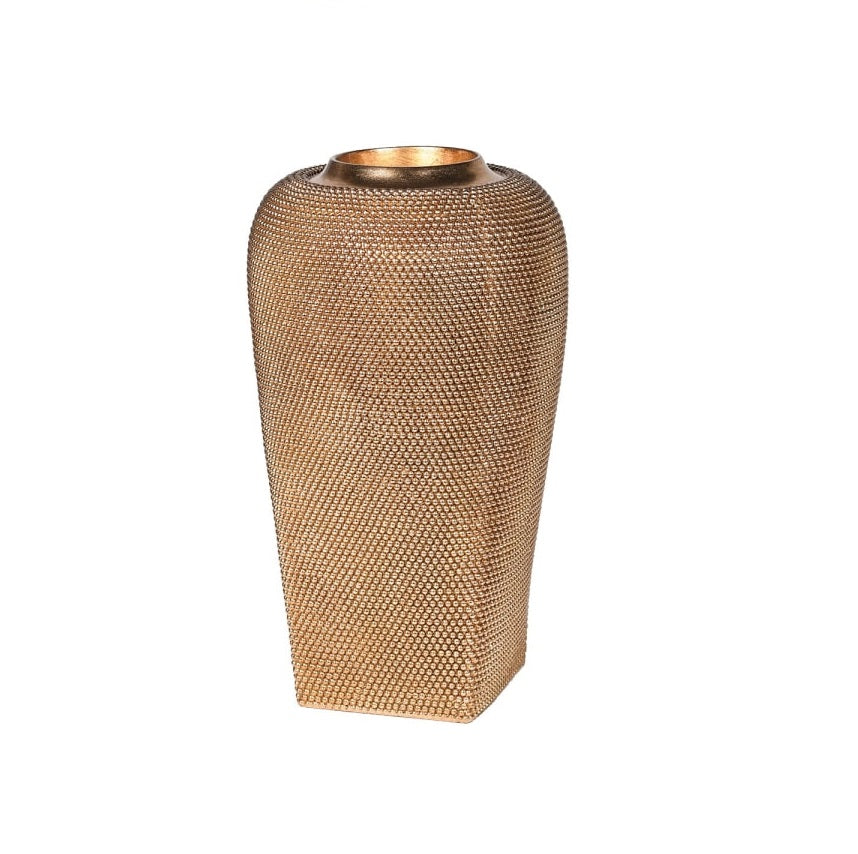 Gold beaded vase