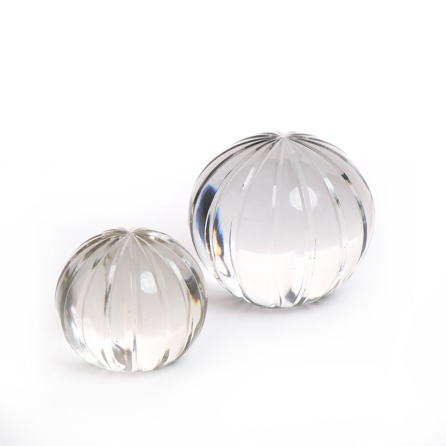 Set of 2 elegant round crystals