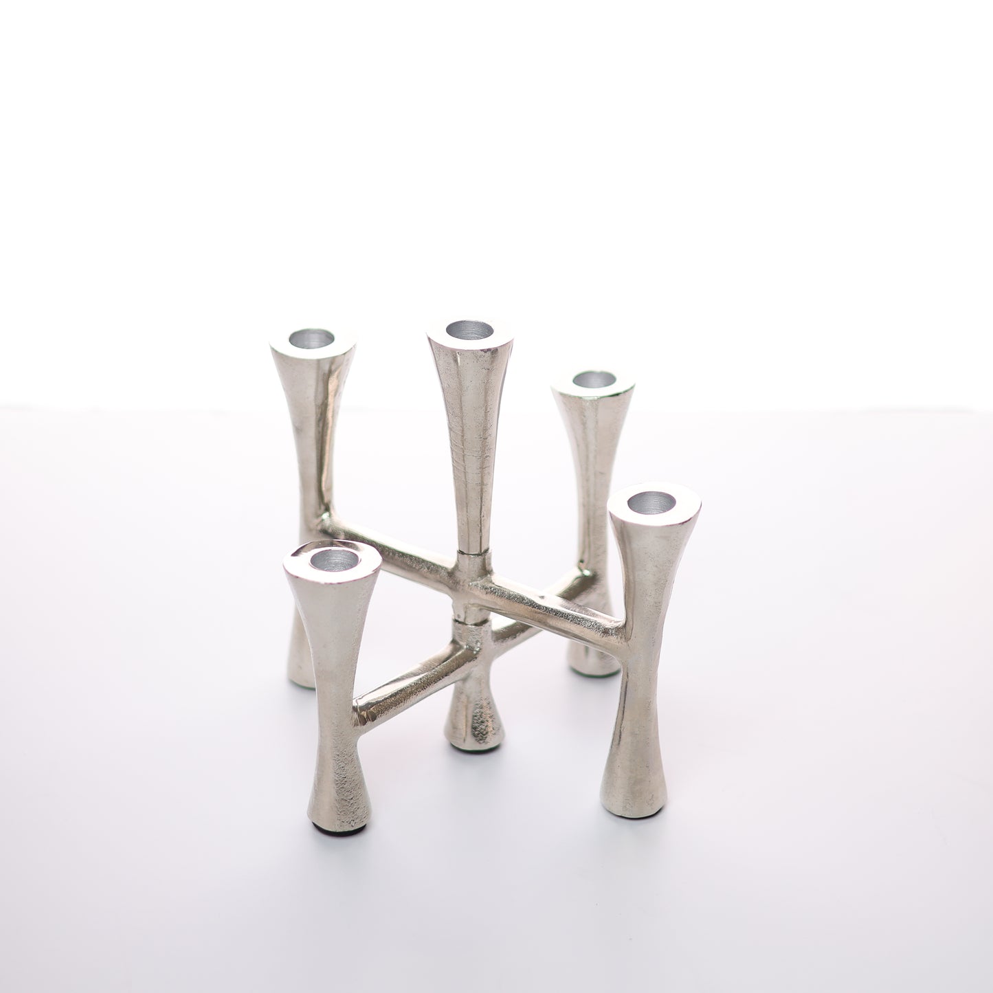 Silver Taper Candleholder Holds 5 Candles