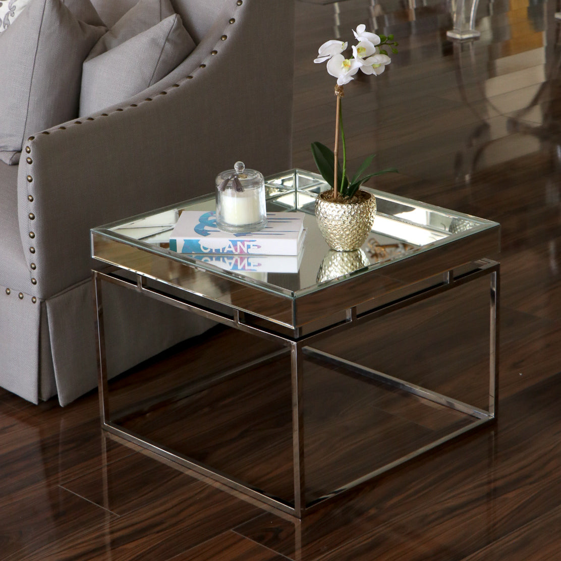 Mirrored Side Table