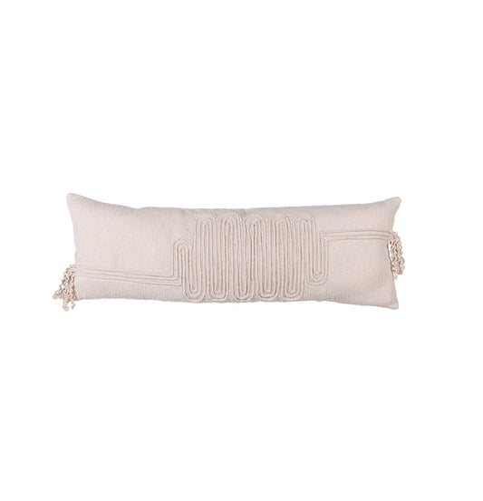 Hand embroidered cotton cushion cover