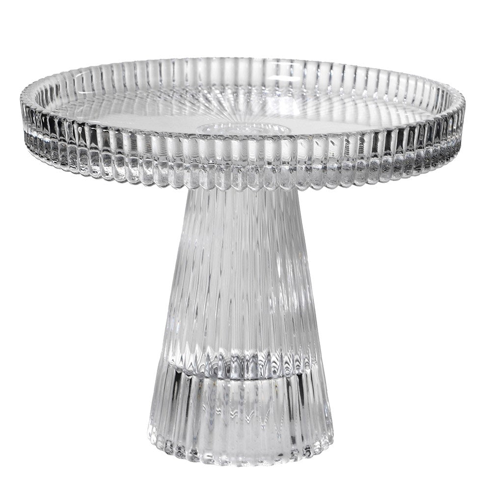 Set of 2 glass cake stand